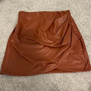 Faux Leather Skirt